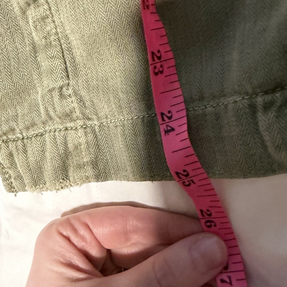 Free People Embellished Military Shirt Jacket Olive Green Beaded Utility - Picture 8 of 10